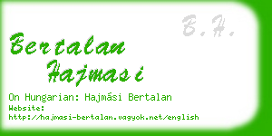 bertalan hajmasi business card