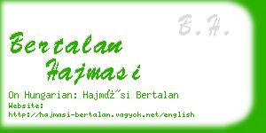 bertalan hajmasi business card